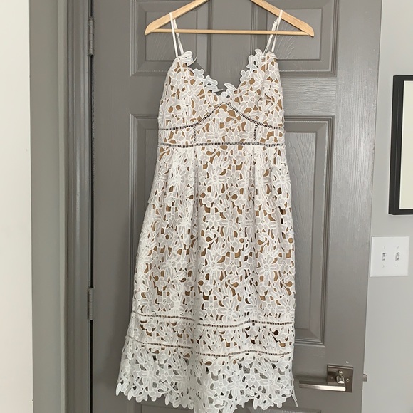 Sans Souci Dresses & Skirts - Sans Souci White Lace Midi Dress